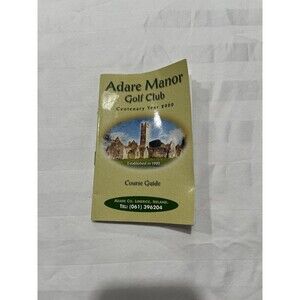 Adare Manor Golf Club Centenary Year 2000 Course Yardage Book Full Color Unused
